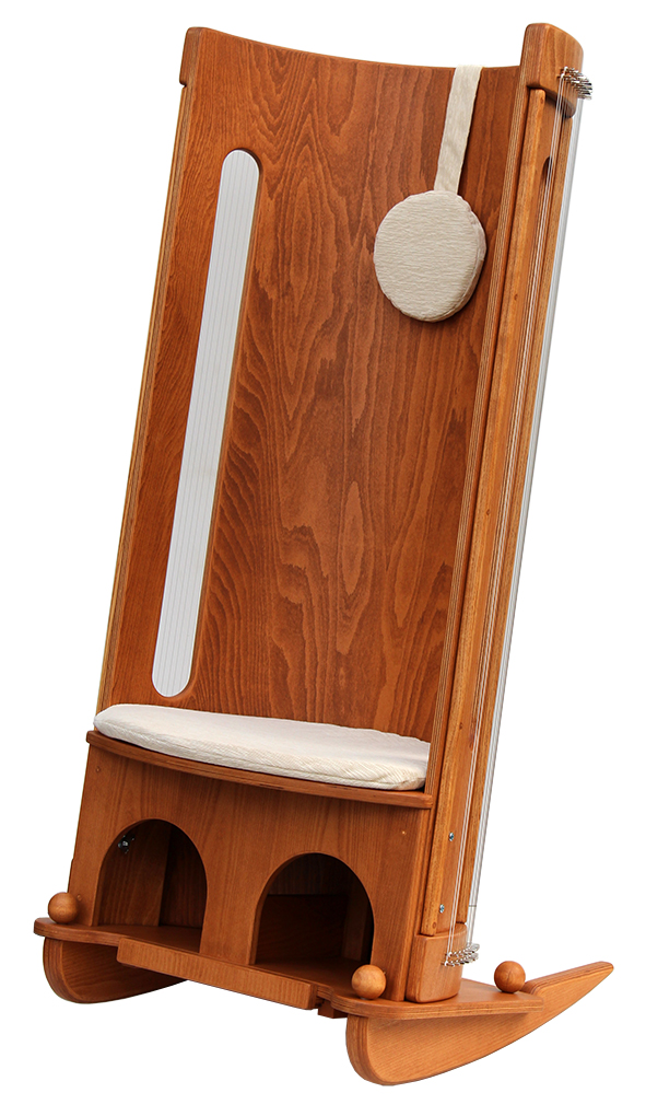 Allton Klangmassage-Schaukelstuhl, kirschholzfarben gewachst, 160 cm Höhe