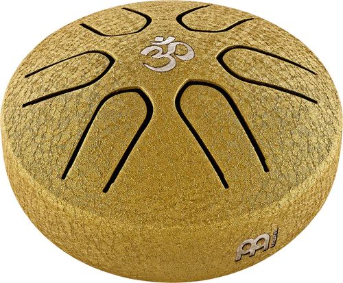 Taschen-Zungentrommel, Gold, Om-Symbol, A-Dur