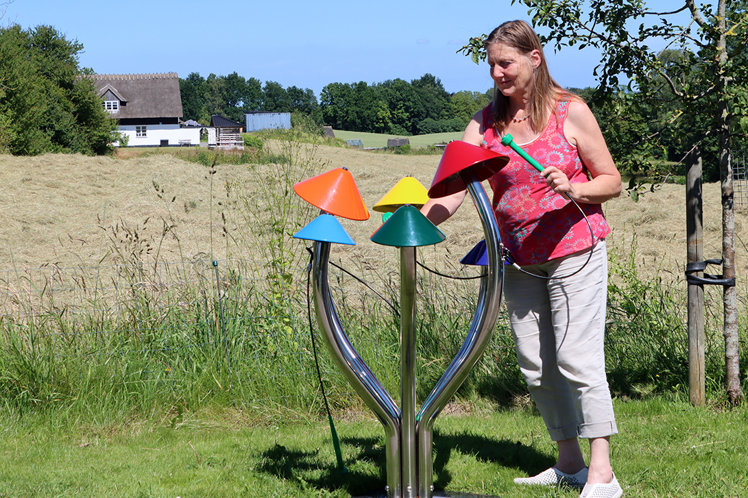 Pilz-Glockenspiel, Outdoor-Instrument zum Einbetonieren