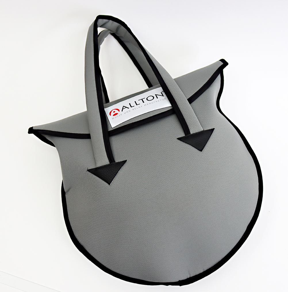 Tasche für Mandalafon 30cm, gefüttert, grau