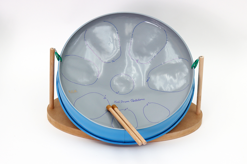 Mini-Steeldrum, Kid-Drum, ECS, 7 Töne, F-Pentatonik, f'-g'-a'-c"-d"-f"-g", inkl. Schlegel