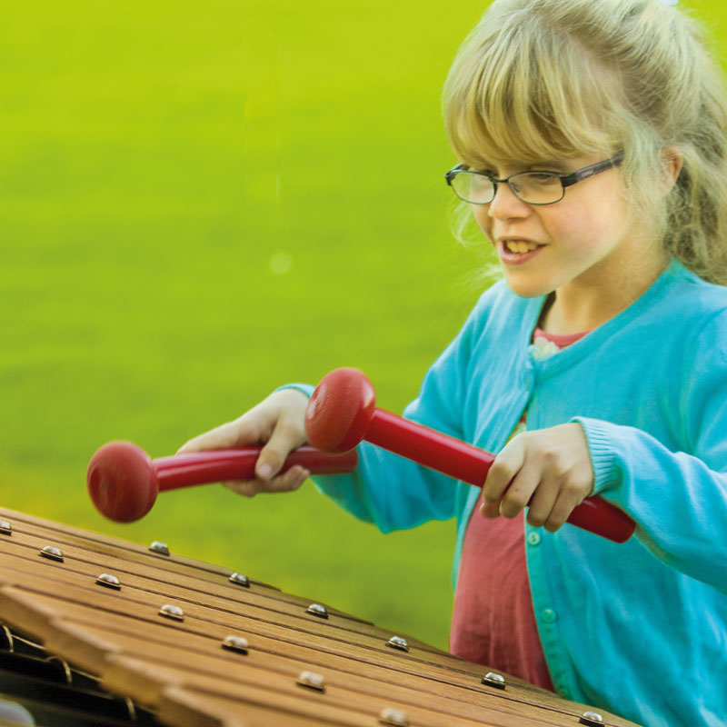 Grand-Marimba, Freiluft-Xylophon, pentatonisch gestimmtes Outdoor-Instrument, zum Einbetonieren
