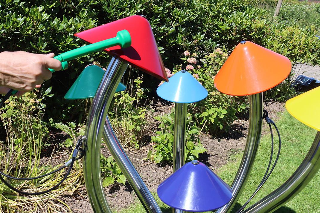 Pilz-Glockenspiel, Outdoor-Instrument zum Einbetonieren