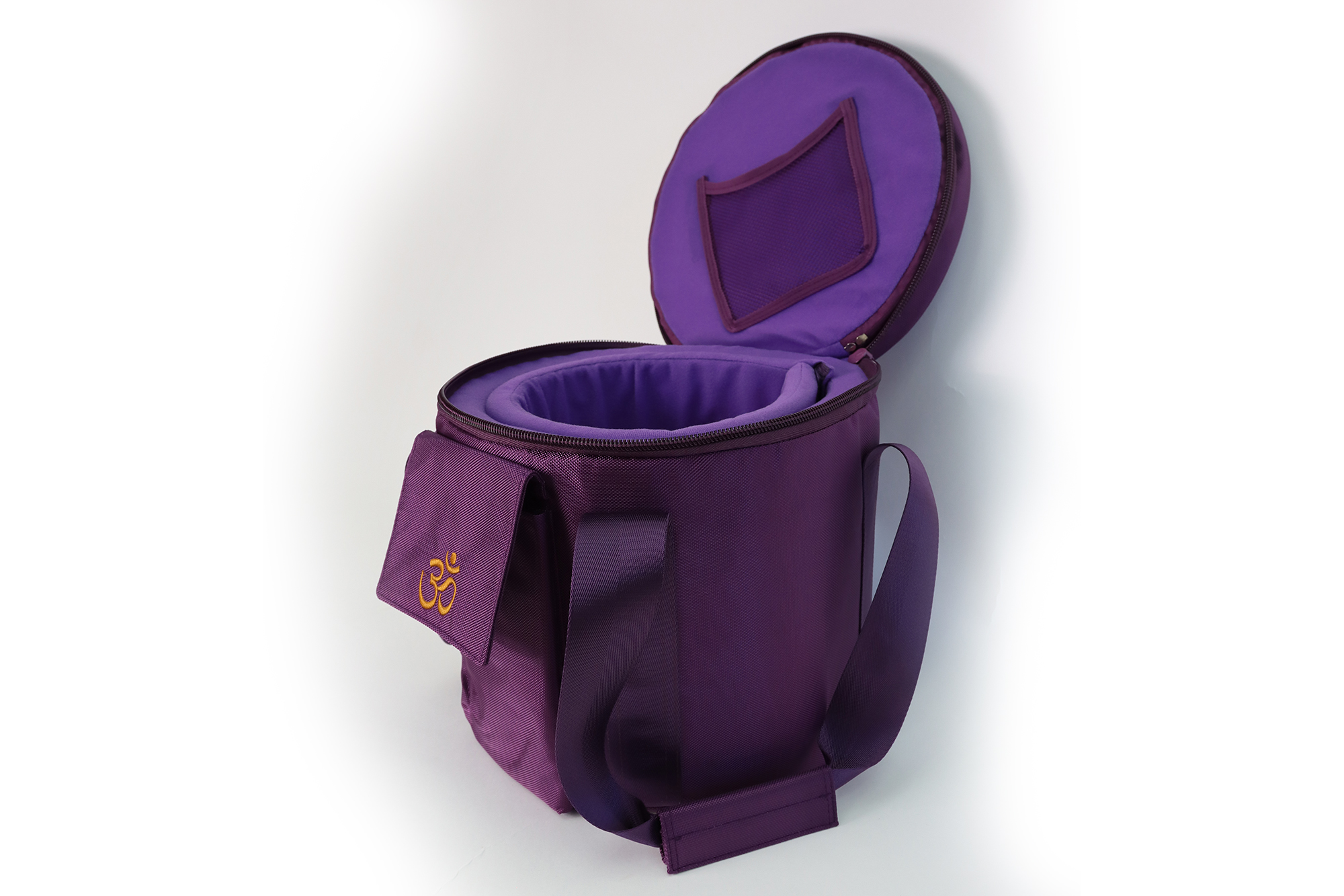Tasche für Kristall-Klangschale, violett, 30 x 30 cm
