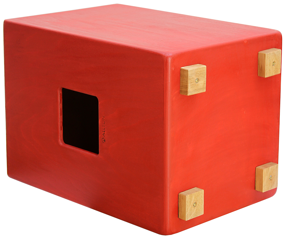 Outdoor-Cajon, rot lasiert