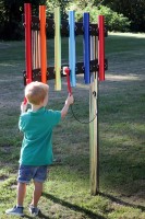 3er-Set Außenklanginstrumente RAINBOW, zum Einbetonieren, Outdoor