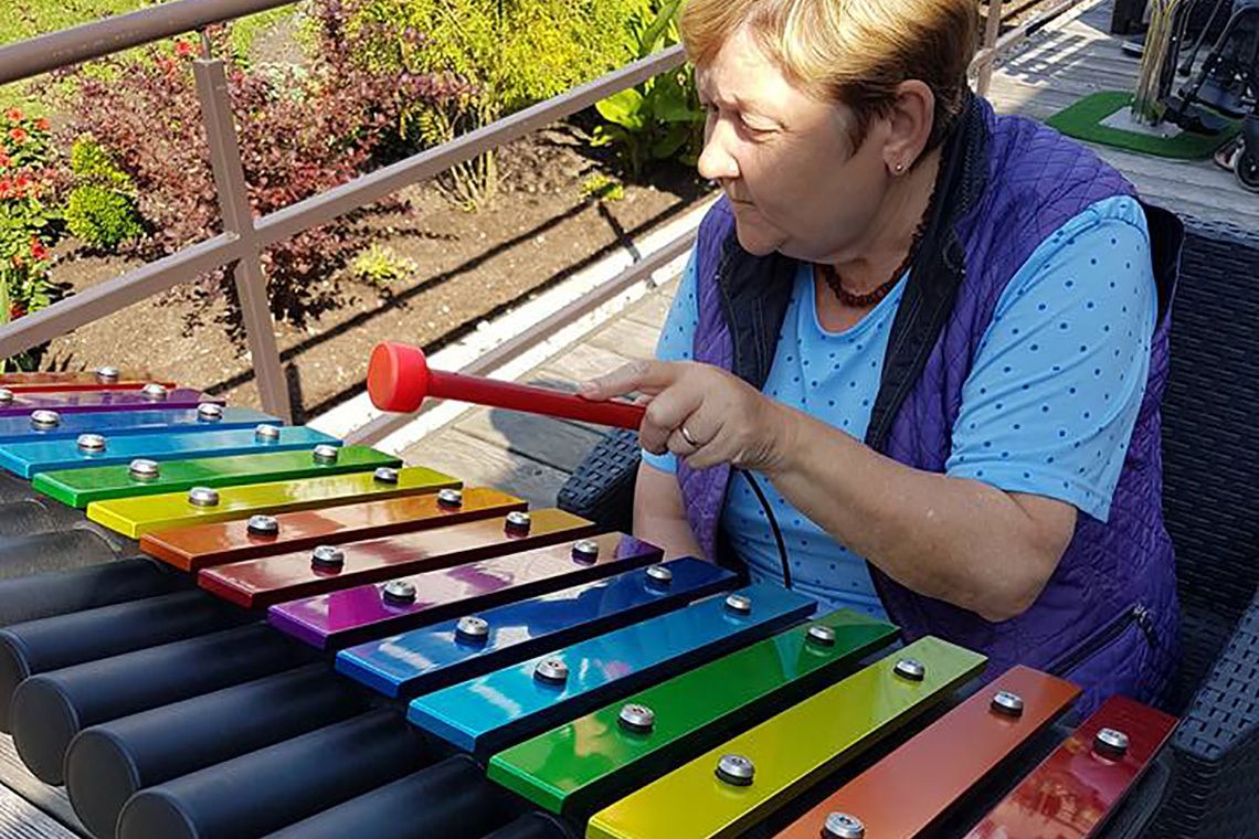 Metallofon CAVATINA-RAINBOW, zum Einbetonieren, Outdoor