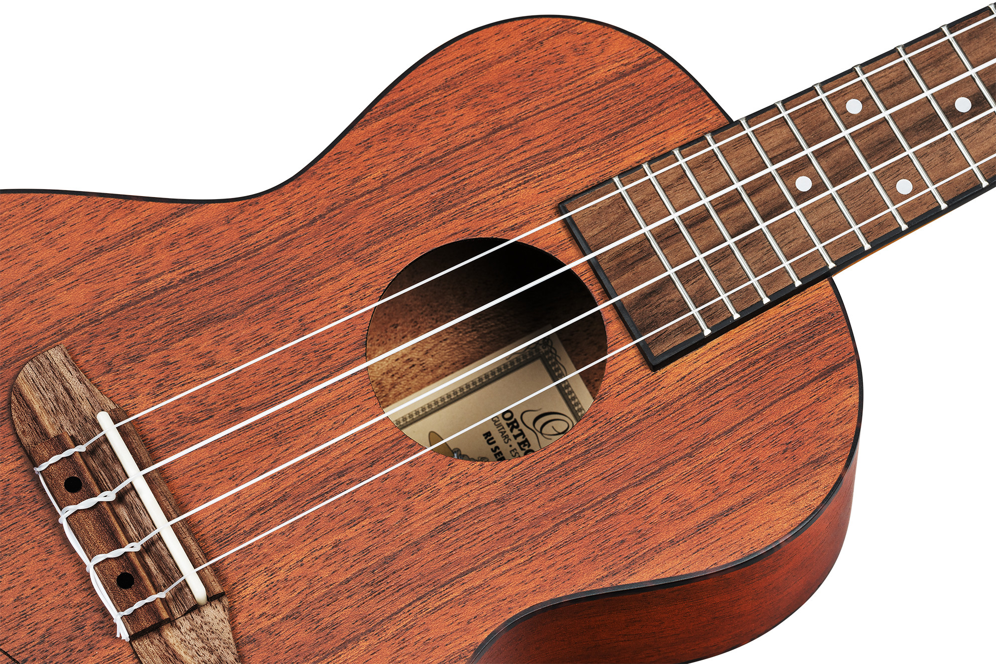 Konzert Ukulele, Ortega Bonfire-Serie, 4 String - Fichte/Sapele Natur