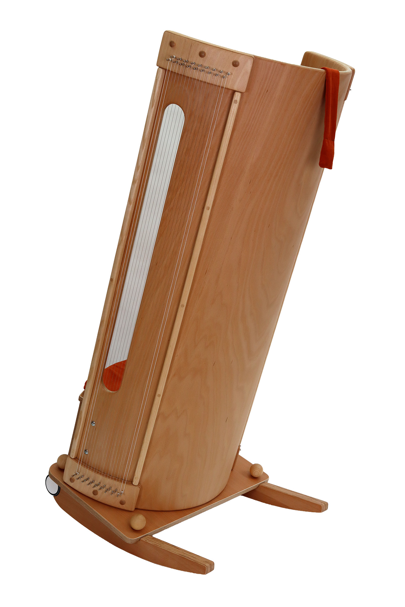 ALLTON Klangmassage-Schaukelstuhl geölt, langförmiges Greifloch, 160 cm hoch