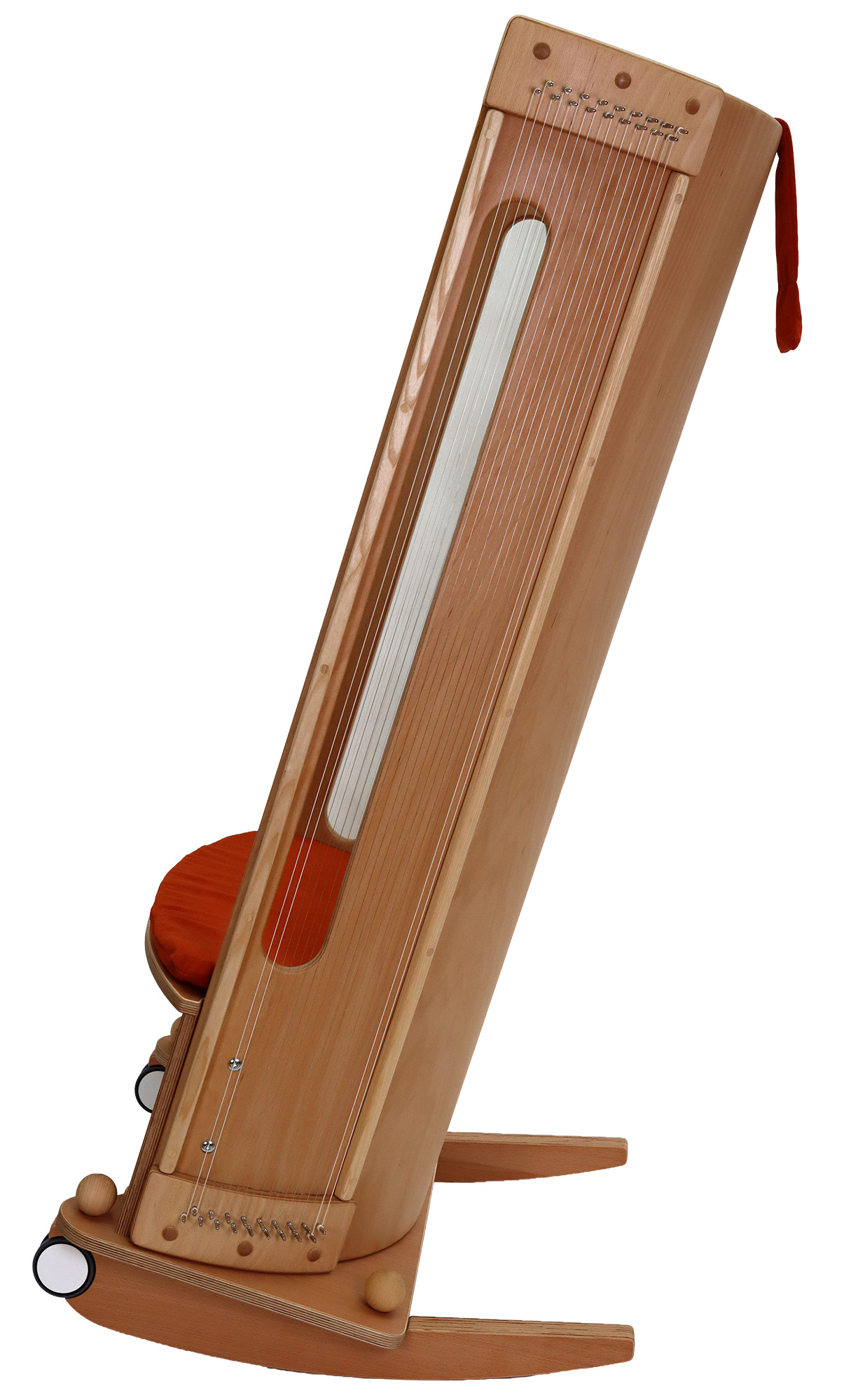 ALLTON Klangmassage-Schaukelstuhl geölt, langförmiges Greifloch, 160 cm hoch