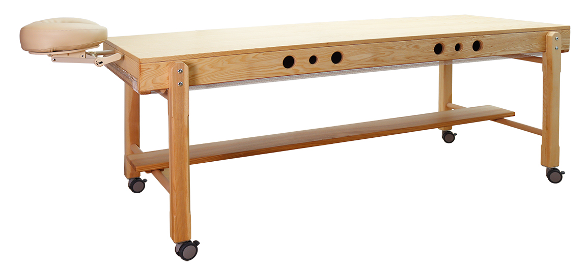 Monochord-Behandlungsliege, Modell MoMo, Esche