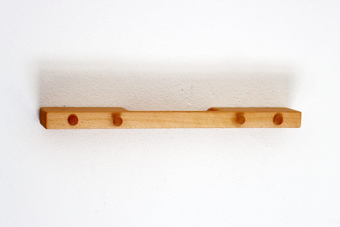 Wandhalter Universal Duo für Instrumente, Buche, 50 x 8 x 3 cm