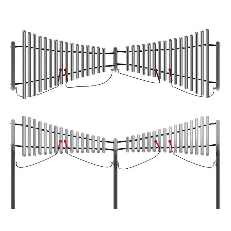Röhrenglockenspiel Schmetterling, pentatonisch, Outdoor, zum Einbetonieren