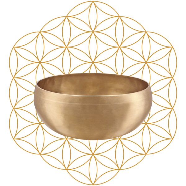 Meinl Klangschale, Singing Bowl, Mit Gravur Flower of Life, 1000 Gramm