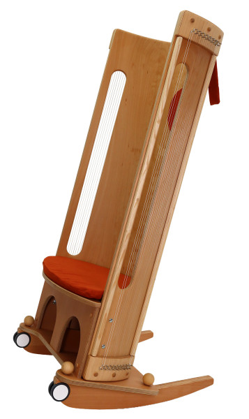 ALLTON Klangmassage-Schaukelstuhl geölt, langförmiges Greifloch, 160 cm hoch