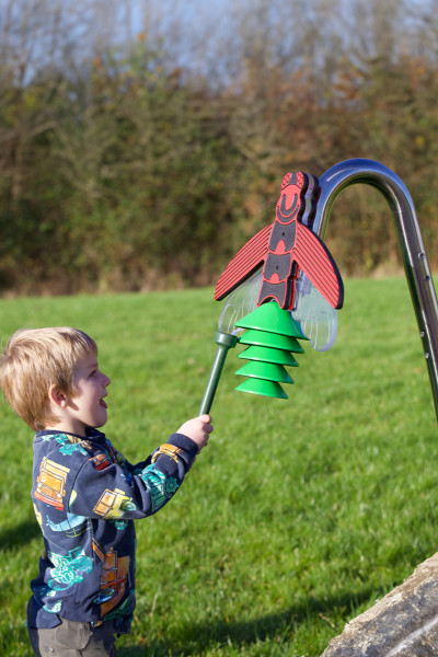 Outdoor-Instrument, Klang-Glühwürmchen, Firefly, A-Moll-Pentatonik A5-G6, Wandmontage