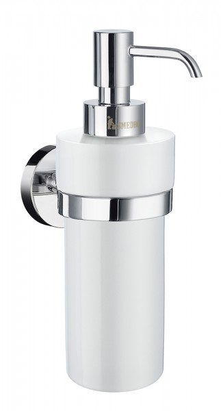 Desinfektionsmittelspender mit Wandhalter, Glas mit Chrom poliert, 200 ml