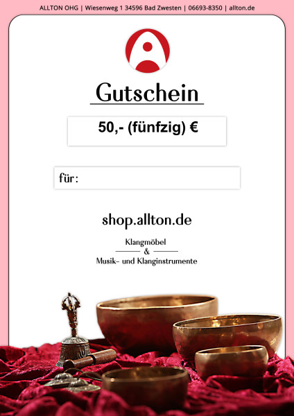 Geschenk-Gutschein 50 mit 10% Rabatt