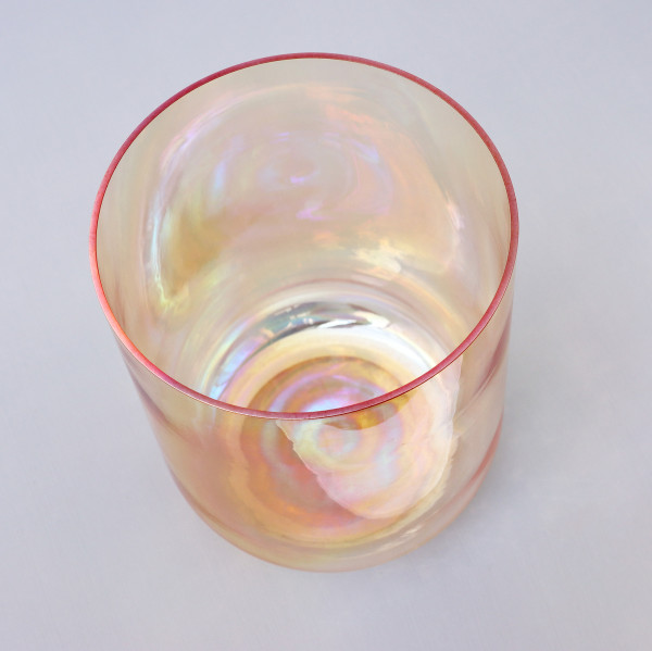 Kristall-Klangschale Alchemie-Galaxy, klar durchscheinend, Ø 15 cm